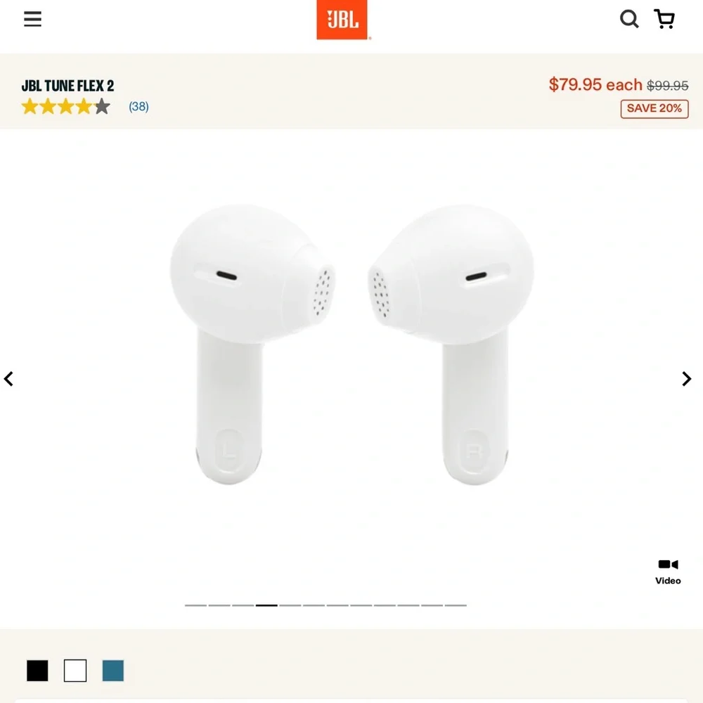JBL White Headsets with Minimalist Design